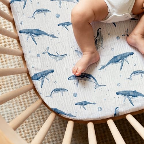 Muslin Bassinet Sheets 2 Pack, Universal Cotton Fitted Baby Mattress Sheet - Image 3
