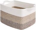 Goodpick Woven Storage Basket for Shelves, Gradient Brown by Goodpick