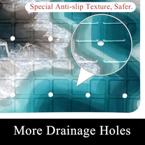 Shower Mat Bathtub Mat, 26.8x15.1 inch, Non-Slip Bath Mat - Image 2