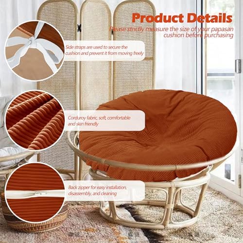 Papasan Cushion Cover, Indoor Corduroy Fabric Papasan Chair Cushion Cover - Image 5