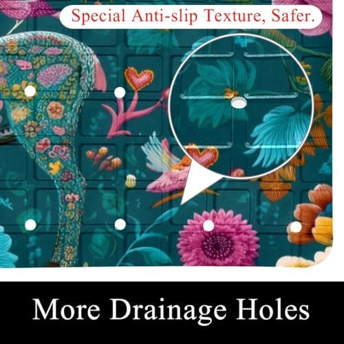 Non Slip Shower Mat Bathtub Mat 15.1x26.8 Inch, Quick Dry Bath Mat - Image 2