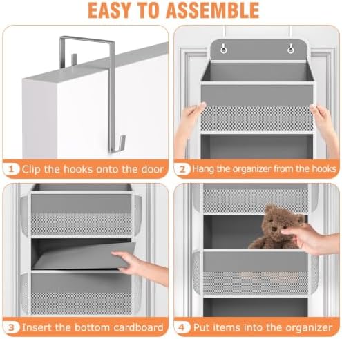 Over The Door Organizer Storage Large Capacity Hanging Bedroom Storage - Image 3