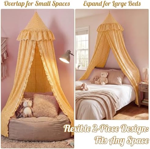 SmoothNovelty Gingham Plaid Bed Canopy - Image 5