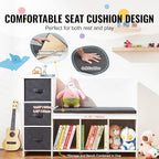 VEVOR Kids Reading Nook Bench, Toddler Bookshelf and Bookcase - Image 5