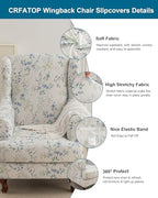 CRFATOP Wingback Chair Covers Wing Armchair Slipcovers - Image 2