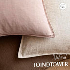 Foindtower Linen Solid Decorative Throw Pillow Covers 24x24 Inch Light Pink - Image 4