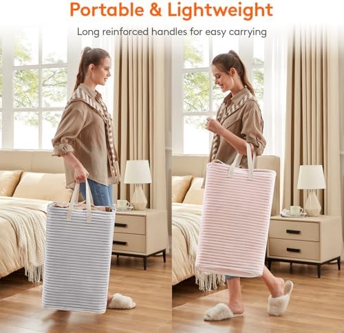 Lifewit 80L Large Laundry Baskets, 2 Pack, Reinforced Handles - Image 5