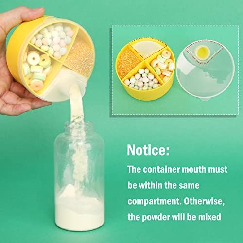 Accmor Formula Dispenser On The Go, Non-Spill Rotating Four-Compartment Formula - Image 6