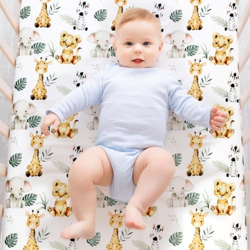 Baby Crib Bedding Set Safari Neutral Crib Nursery Comforter Bed Sets Decor - Image 4