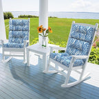 DYTXIII Outdoor High Back Chair Cushions Set of 2, Water Repellent Tufted - Image 2
