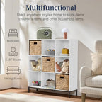 Best Choice Products 9-Cube Bookshelf, 3-Tier Wood Storage Bookcase W/Legs - Image 4