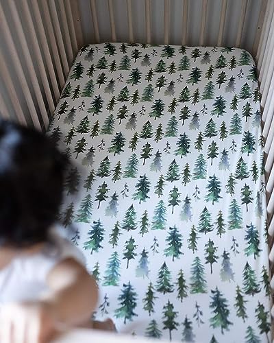 Sorrel + Fern Baby Crib Sheets Neutral, Fitted 2-Pack - Image 4