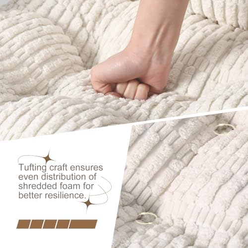 idee-home Rocking Chair Cushions Indoor, Thick Tufted Rocker Chair Cushions - Image 6