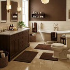 GRANNY SAYS Brown Bathroom Rugs Set 3 Piece, Soft Microfiber Bath Mats - Image 3