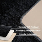 Black Fluffy Shag Rug 2x6 - Image 6