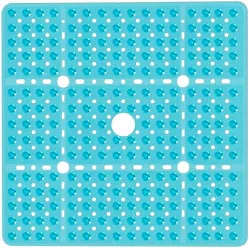 Large Square Shower Mat Bathtub Bath Mat Non Slip Green 27"x27" by NaolotureHome