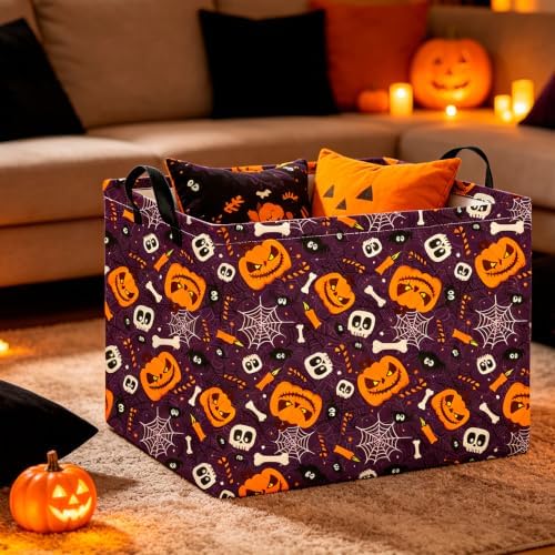 CLOCOR Rectangular Storage Basket, Collapsible Cute Pattern Storage Bin - Image 3