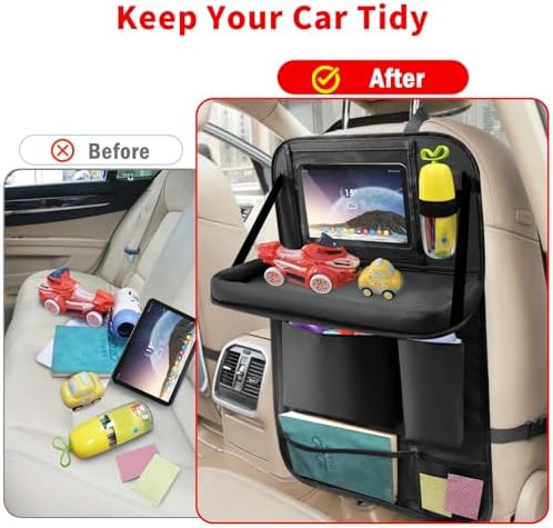 Car Backseat Organizer with Tablet Holder, 6 Storage Pockets Seat Back - Image 6