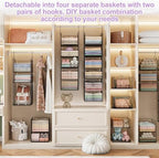 6 Tier Hanging Closet Organizers and Storage Stackable Hanging Closet Shelves - Image 5