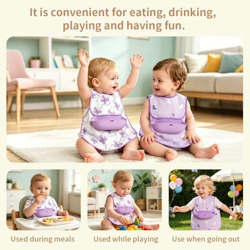 Baby Bib for Eating | Waterproof Baby Smock Bib Shirt | Baby Feeding & Baby - Image 7