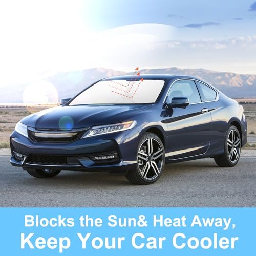TINGLU Sun Shade for Honda Accord 2013-2017 Accessories Windshield Sun Shade - Image 5