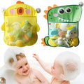 2 Pack Mesh Bath Toy Organizer, Anberky Cute Duck & Dinosaur Bath Toy Storage by Anberky