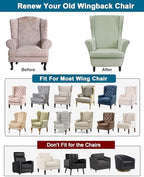 CRFATOP Wingback Chair Covers Wing Armchair Slipcovers - Image 4