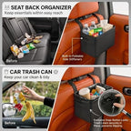 Car Seat Back Organizer, Hanging Leather Storage Caddy Kids - Image 2