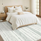 Nakagishi Green Rug Living Room Rugs: 7x9 Washable Boho Large Neutral Soft - Image 5