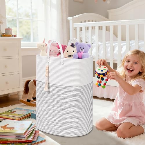 Woven Laundry Basket for Clothes, 100 L Large Rectangle Laundry Hampers - Image 6