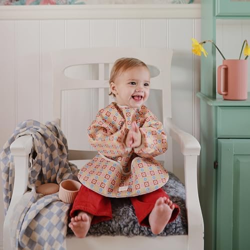mushie Long Sleeve Baby Bib | Water Resistant Adjustable Fit - Image 3