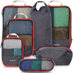 TRIPPED Travel Gear Large Compression Packing Cubes 7-Piece Set by TRIPPEDTravelGear