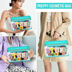 Chenille Letter Clear Makeup Bags Stuff Pouch, Preppy Patch Makeup Bag Zipper - Image 5