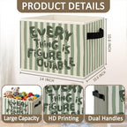 Green Inspirational Everything Is Figureoutable Foldable Storage Bins Box - Image 6