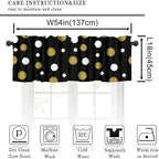 Polka Dot Window Valance, Small Gold Dots White Circles Modern Geometric - Image 5