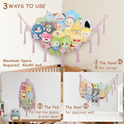 Stuffed Animal Storage Hammock Corner - Image 3