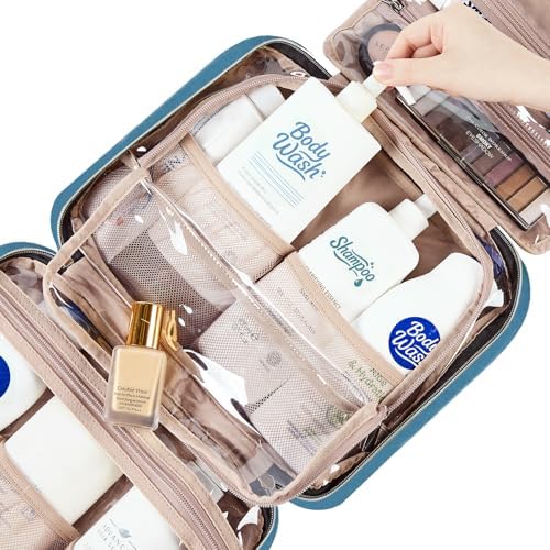 NISHEL Travel Toiletry Bag for women, Portable Hanging makeup Organizer - Image 5