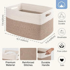 4 Pack Storage Baskets for Organizing, Woven Baskets for Shelves - Image 2