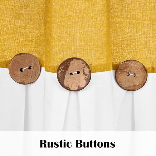 FRAMICS Farmhosue Kitchen Curtains 36 Inch Length, Rustic Cotton Linen Tier - Image 4