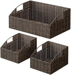 Pantry Baskets for Organizing, Wicker Basket Shelf Storage by Ollieroo