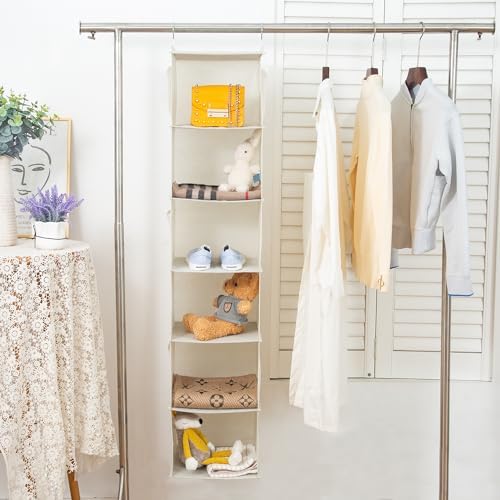 BrilliantJo 6 Shelves Hanging Closet Organizer, 2 Pack Hanging Storage - Image 5