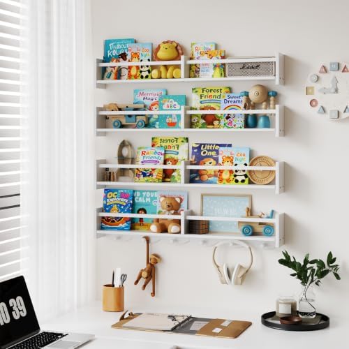 34Inch Nursery Floating bookshelf Coat Rack - Image 3