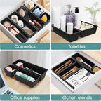 25 PCS Plastic Drawer Organizer Set, Makeup Organizers and Storage Bins - Image 5