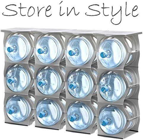 Bariboo Stackable Water Bottle Storage Rack Best Water Jugs 5 Gallon Organizer. - Image 3