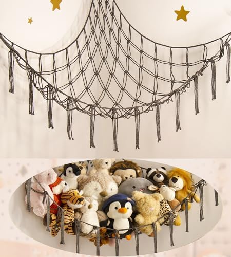 mirolam Stuffed Animals Hammock Net Corner-Hanging Stuff Animal Toy Storage by MirolamUS