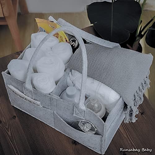 Baby Diaper Caddy Organizer, Portable Baby Essentials Storage Basket Bin - Image 5