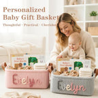 Large Capacity Personalised Corduroy Storage Basket - Image 4