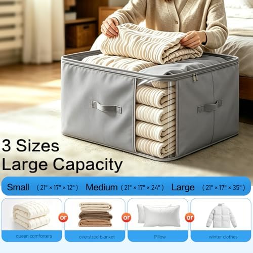 Comforter Storage Bag, Large Capacity Blanket Storage Bags 2-Layer Ultra Space - Image 6
