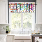 Alphabet Valances Curtains Cartoon Animal Education Letter Pattern Window - Image 6