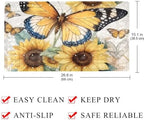Shower Mat Non Slip 26.8 x 15.1 Inches, Butterfly Sunflowers Bathtub Mat Shower - Image 4